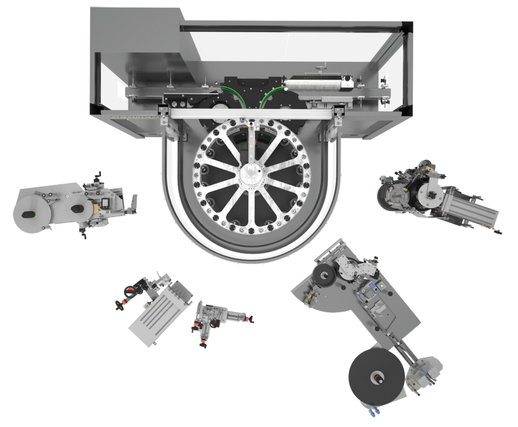 Gernep Rotary Labelers - multiple label applicators